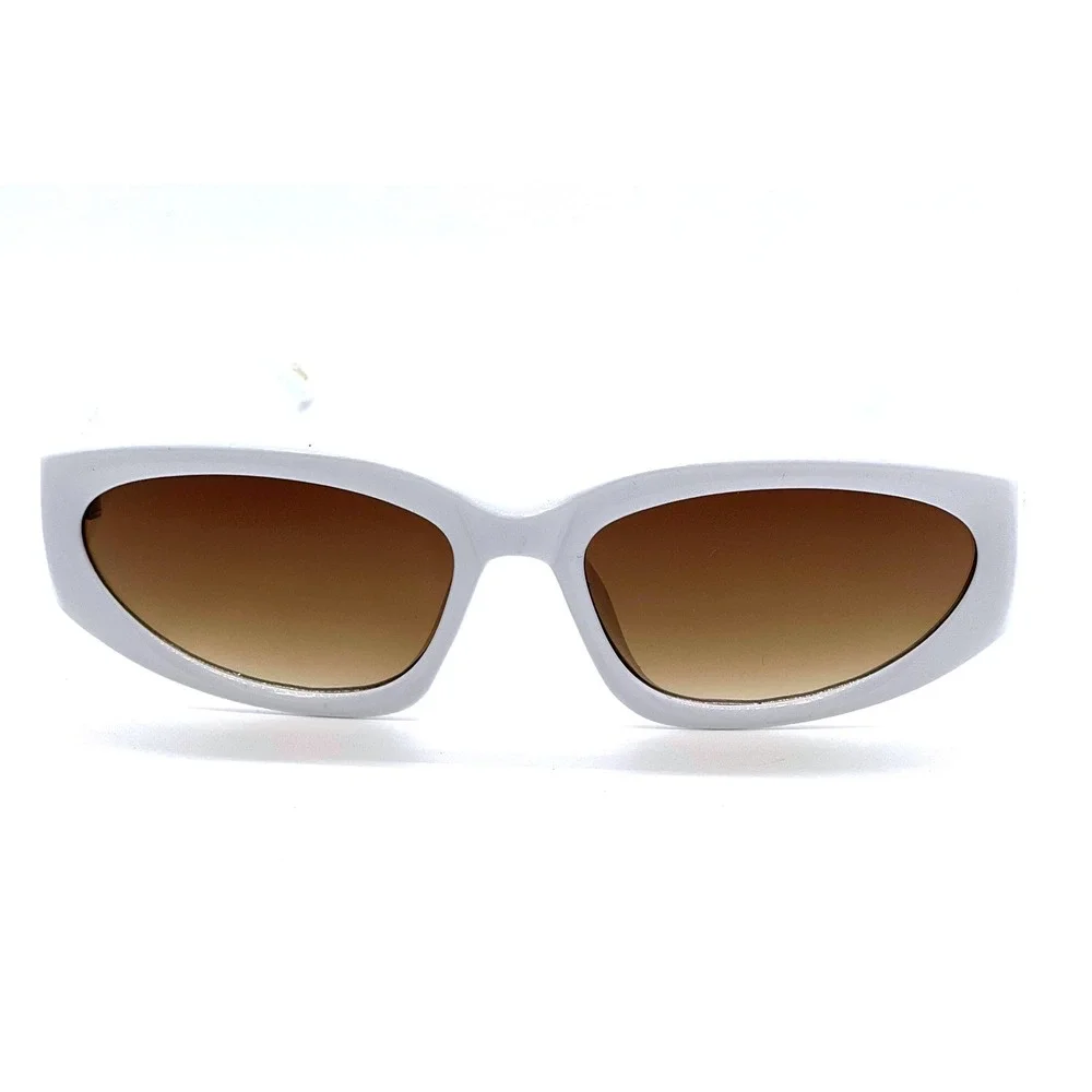 Women Sunglasses‎ Small Fashion Shield Retro Luxury Style Outdoor White Frame
